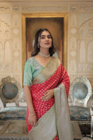Kanjivaram Red silk Saree