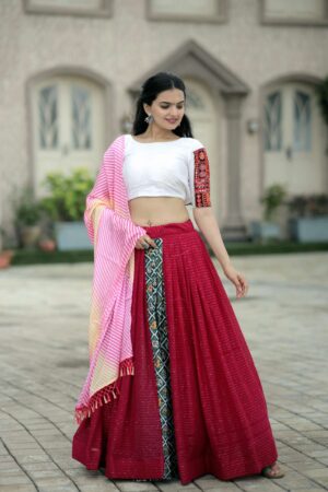 viscose crochet with position print