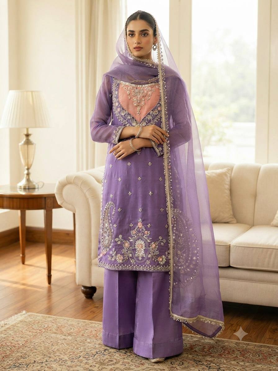 Premium Simmer Palazzo Set | Sequin Work by Action Oriented - Image 9