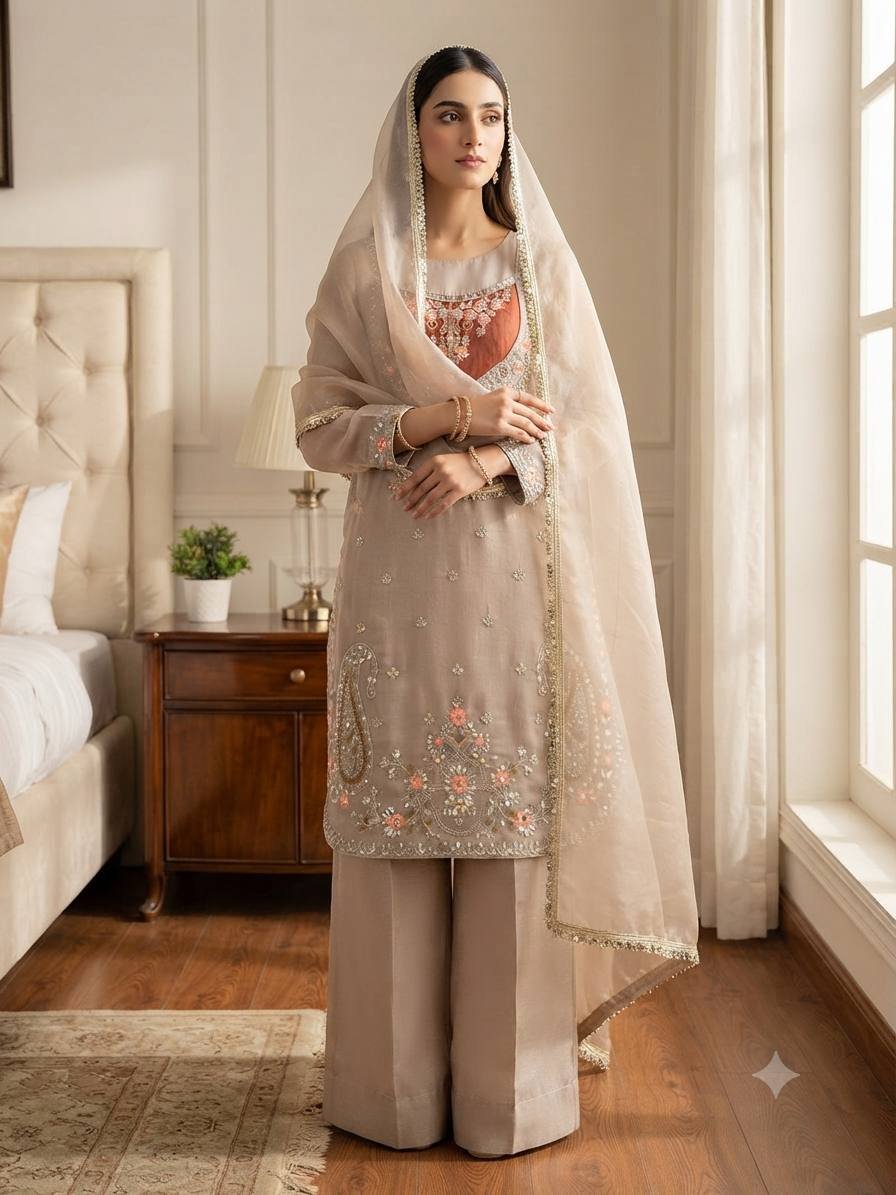 Premium Simmer Palazzo Set | Sequin Work by Action Oriented - Image 17