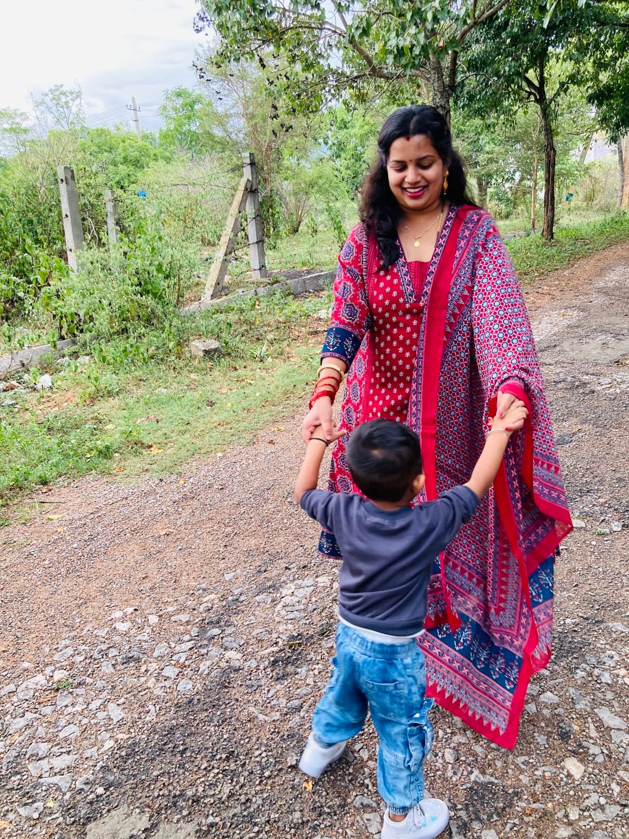 Riya wearing the Anarkali Suit