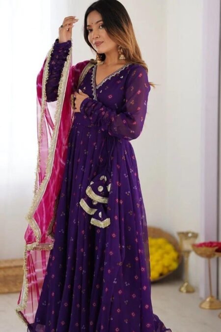 AnarkaliSetSuperhitTrending3PiecesGown Dupatta Pant 2