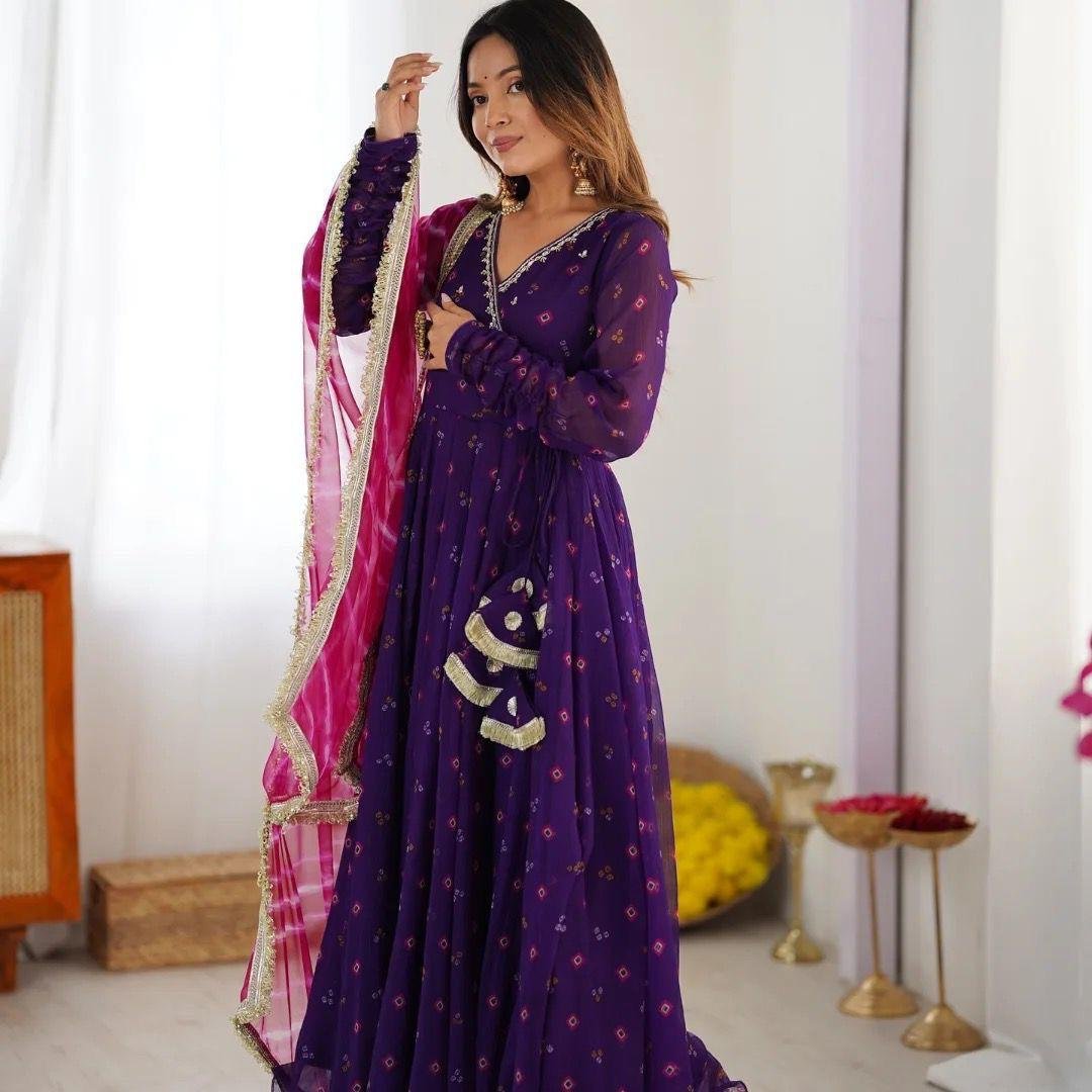 Anarkali Set Superhit Trending 3 Pieces Gown, Dupatta & Pant 1 AnarkaliSetSuperhitTrending3PiecesGown Dupatta Pant 2