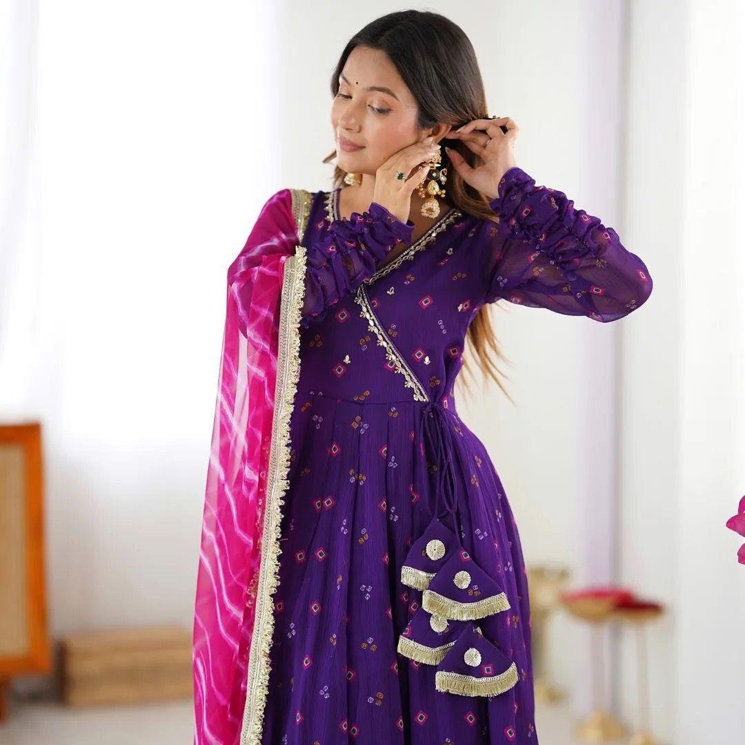 Anarkali Set Superhit Trending 3 Pieces Gown, Dupatta & Pant 2 AnarkaliSetSuperhitTrending3PiecesGown Dupatta Pant 4
