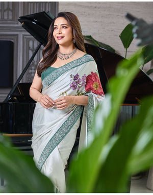 Madhuri White Satin Silk Floral Digital Print Saree with Embroidered Lace Border 11 WhatsAppImage2025 04 09at17.47.46 2 1