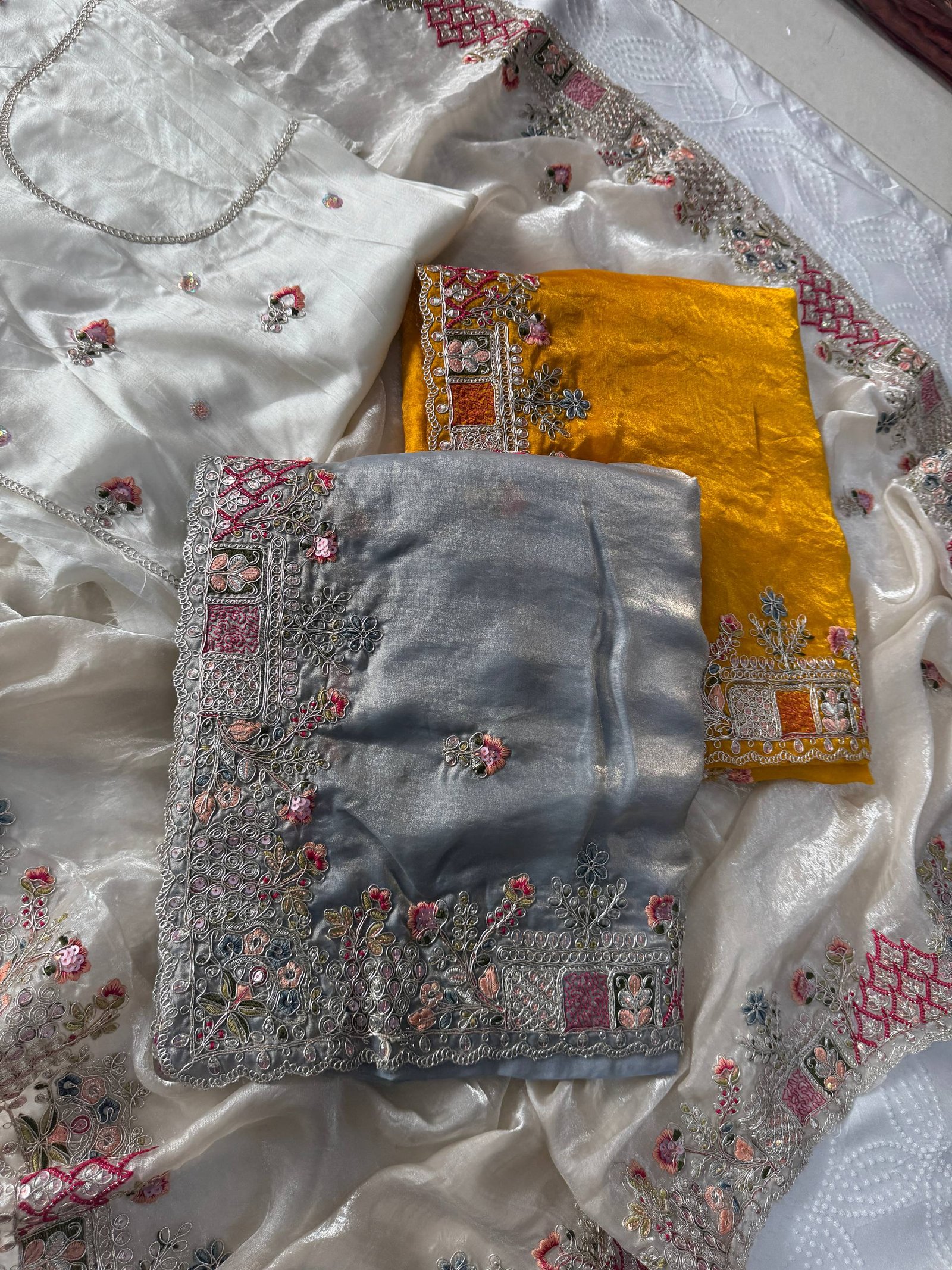 Designer Pure Soft Tissue Silk Saree with Heavy Embroidery & Cutwork Border 14 photo 2026 09 08 13 41 49