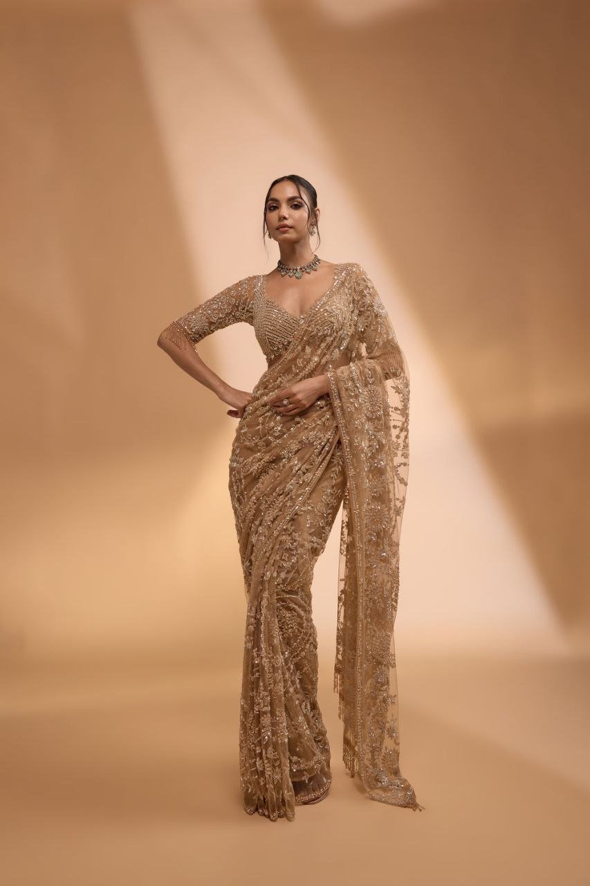 Bollywood Designer Heavy Sequins Embroidered Butterfly Net Saree with Zalar 12 photo 2026 09 08 15 03 16 2
