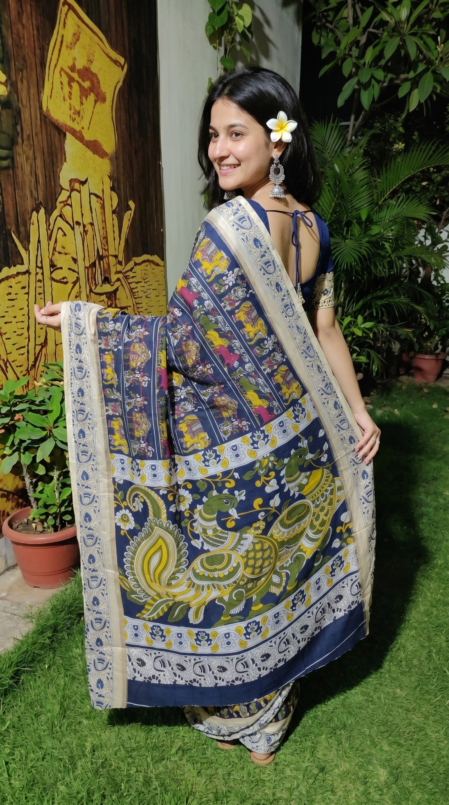 Designer Freehand Mull Mull Cotton Banarasi Pattu Saree with Printed Pallu & Blouse 16 Designer Freehand Mull Mull Cotton Banarasi Pattu Saree with Printed Pallu & Blouse
