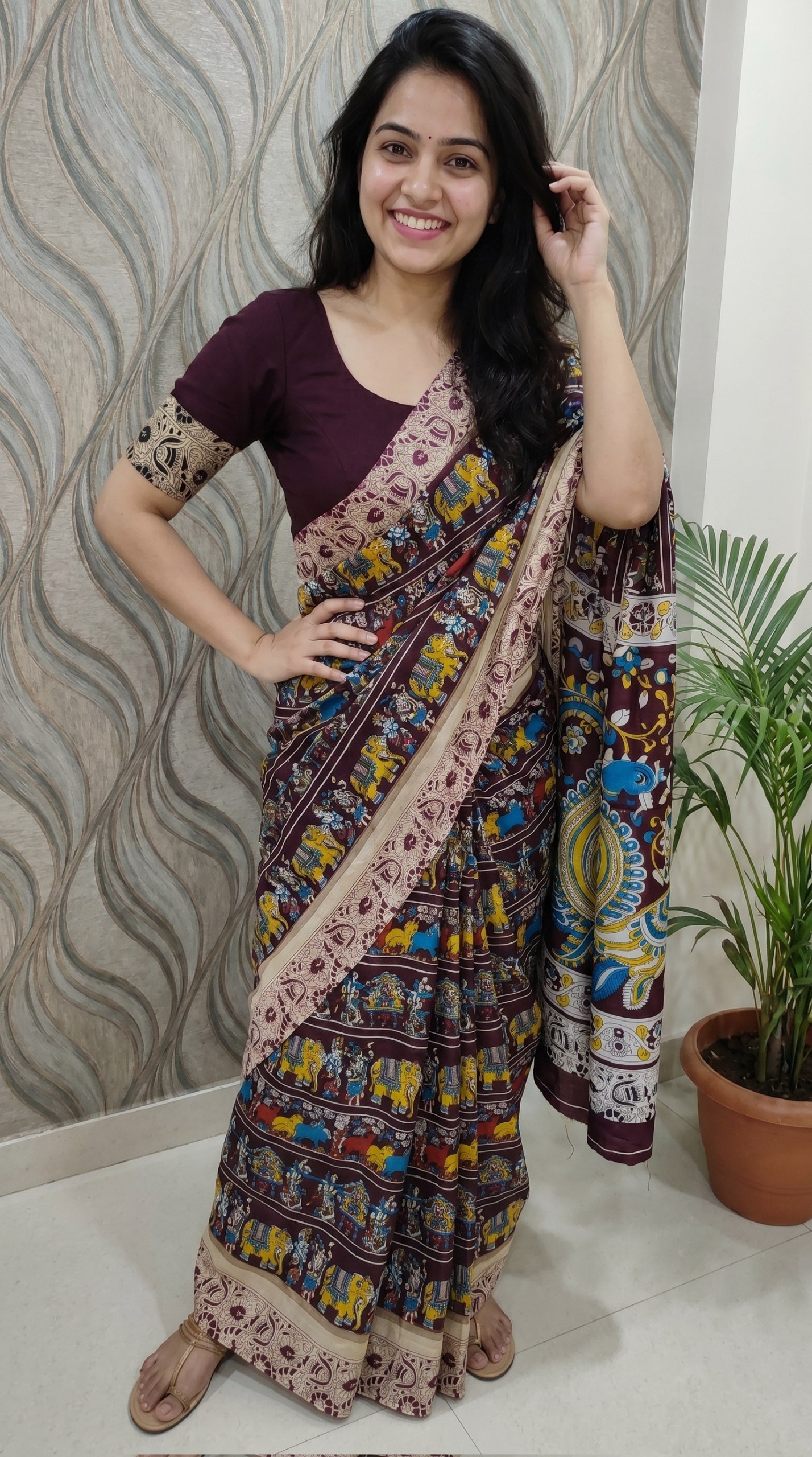 Designer Freehand Mull Mull Cotton Banarasi Pattu Saree with Printed Pallu & Blouse 25 Designer Freehand Mull Mull Cotton Banarasi Pattu Saree with Printed Pallu & Blouse
