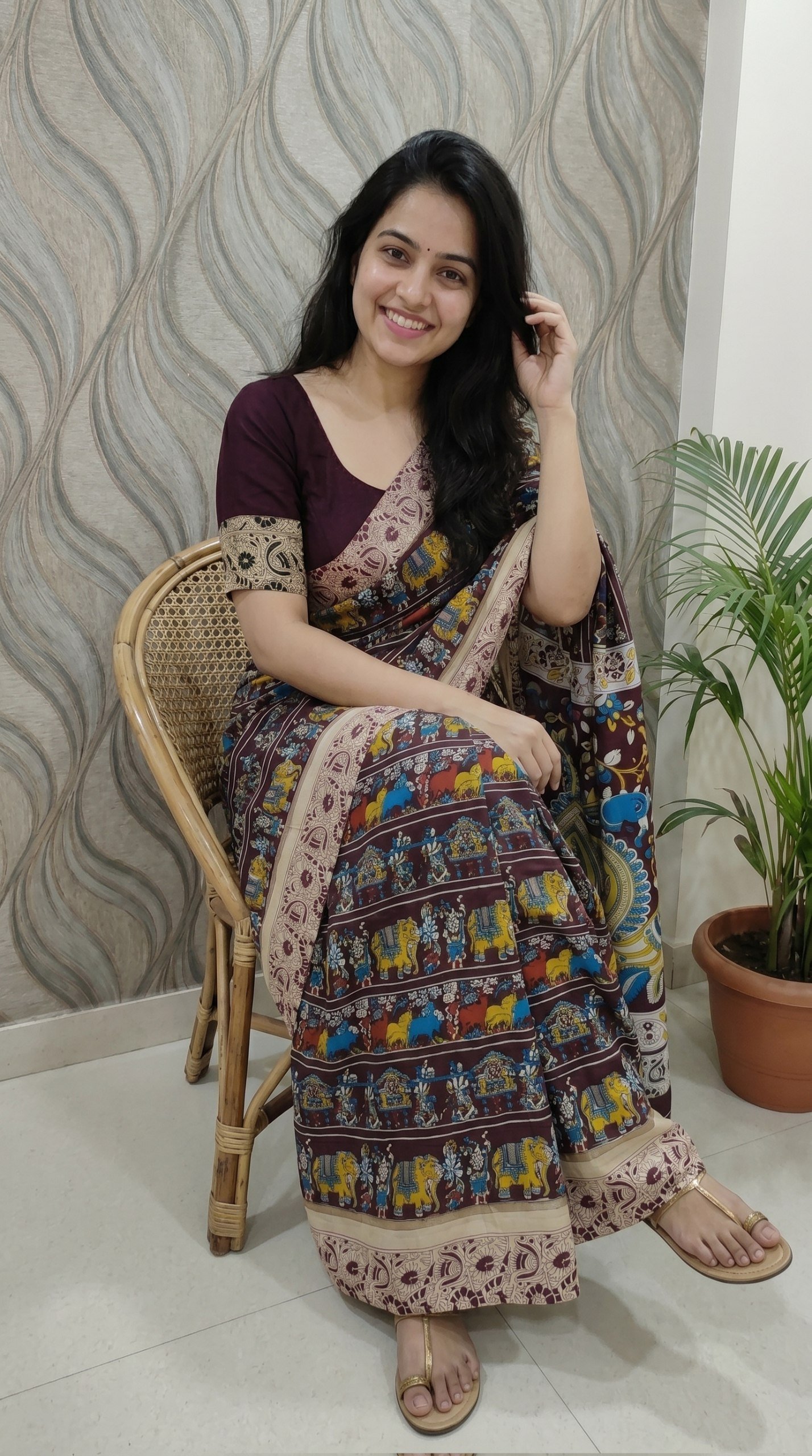 Designer Freehand Mull Mull Cotton Banarasi Pattu Saree with Printed Pallu & Blouse 28 Designer Freehand Mull Mull Cotton Banarasi Pattu Saree with Printed Pallu & Blouse