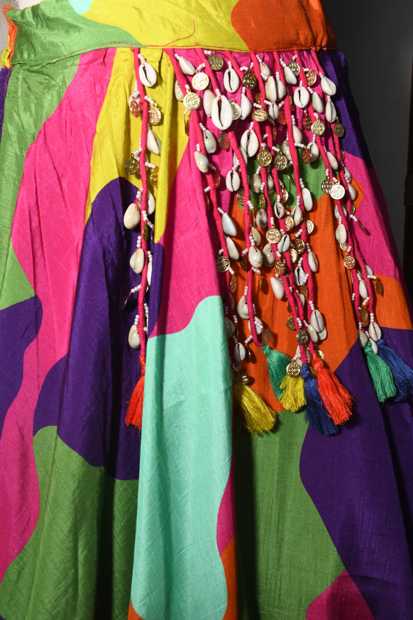 Multicolor Printed Lehenga Choli with Mirror Work Jacket | Chinon Silk 4 rn image picker lib temp 5aeb4e01 2da5 4ffa b550 4fa8dfee95d6