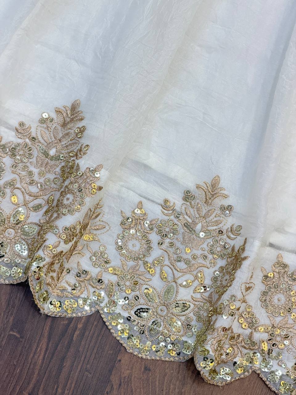Karwa Chauth Special Designer Anarkali Gown Set with Heavy Sequin Embroidery & Net Dupatta 7 Karwa Chauth Special Designer Anarkali Gown Set with Heavy Sequin Embroidery & Net Dupatta