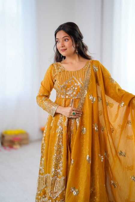 Premium Crunchy Silk Heavy Embroidered Lehenga Set with Dupatta for Women | Festive & Wedding Wear